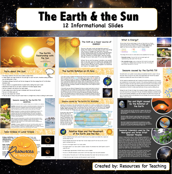 The Earth's Relationship with the Sun | Resources for Teaching Australia