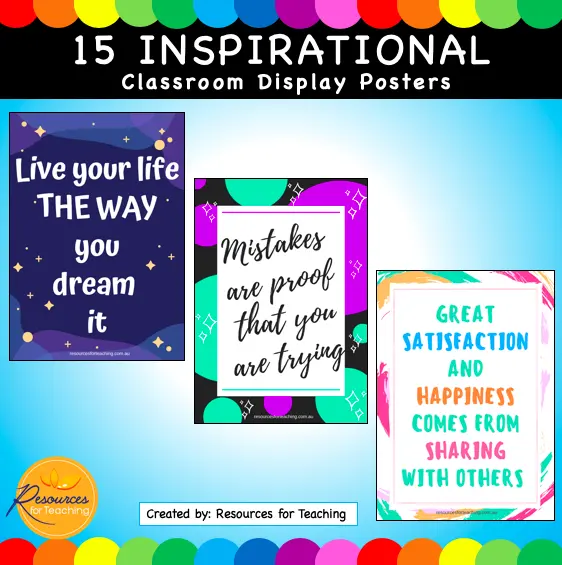 Inspirational And Positive Classroom Posters 