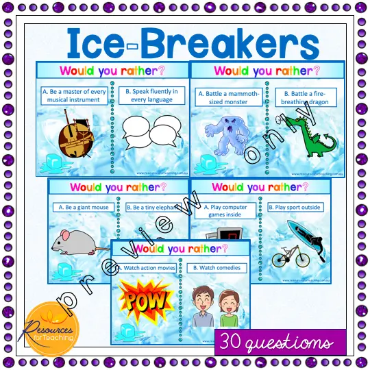 Ice Breakers Slides | Resources for Teaching Australia