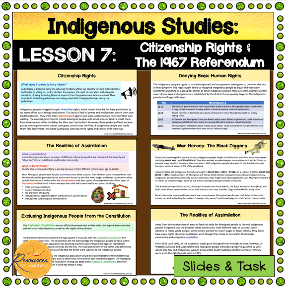 Indigenous Studies Lesson 7 | Resources For Teaching Australia