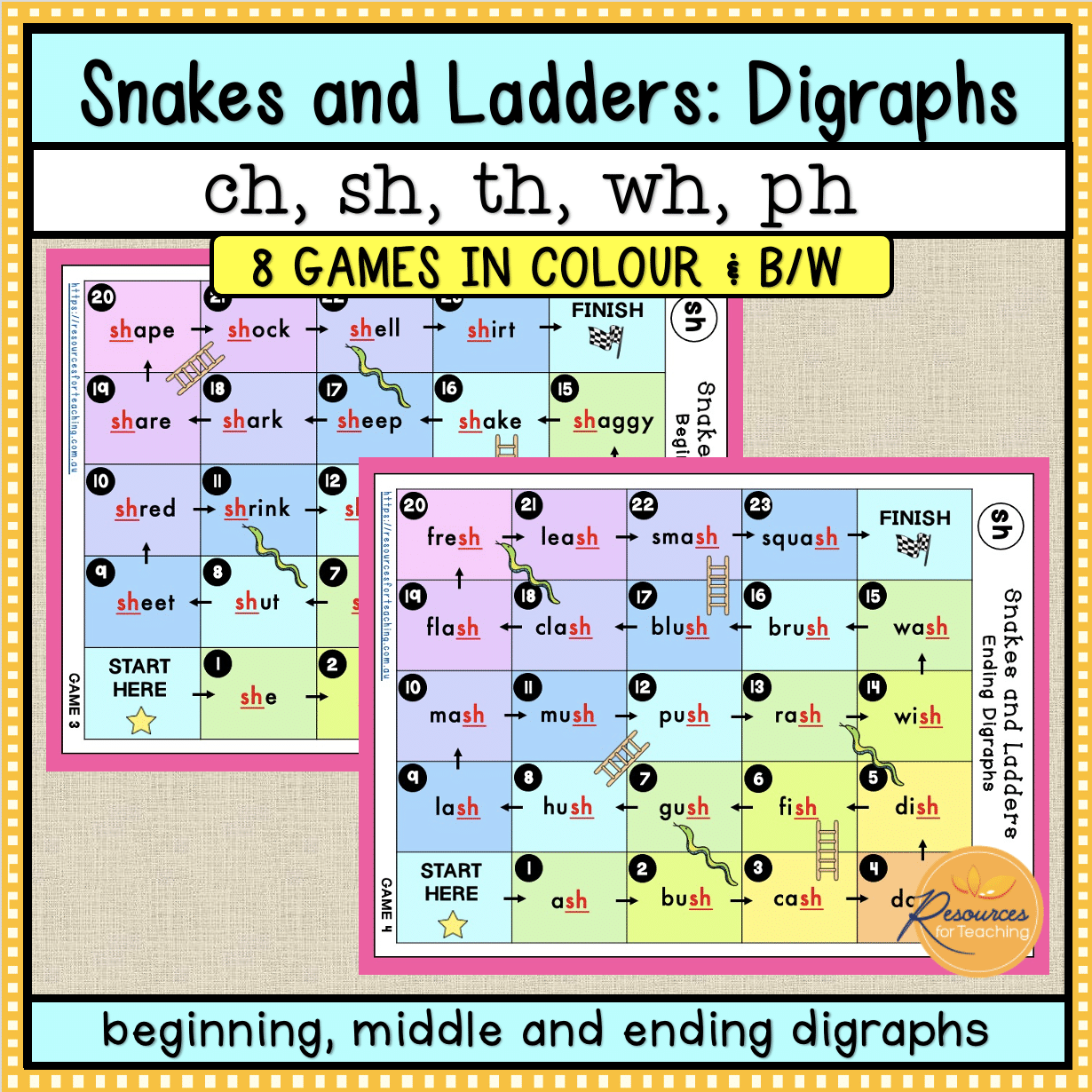 Snakes and Ladders Digraph Games 1 | Resources for Teaching Australia