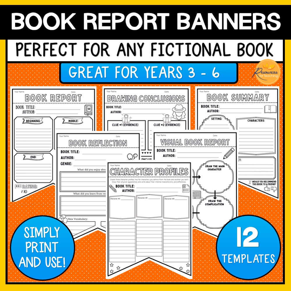 Fictional Book Report Banners | Resources for Teaching Australia