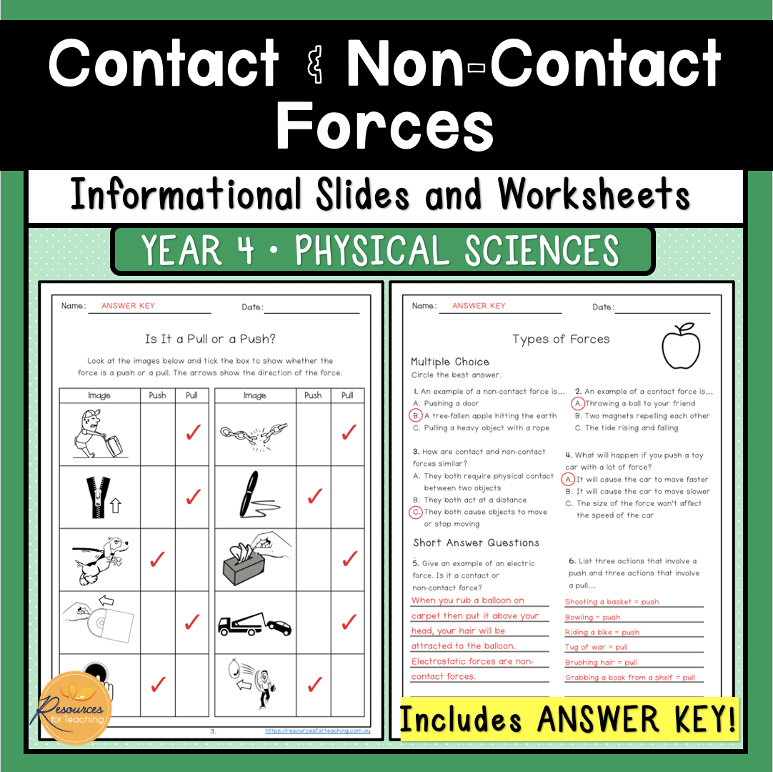 Contact and Non-Contact Forces | Resources for Teaching Australia